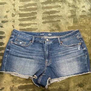 Old Navy Blue Frayed Hem Denim Cutoff Shorts